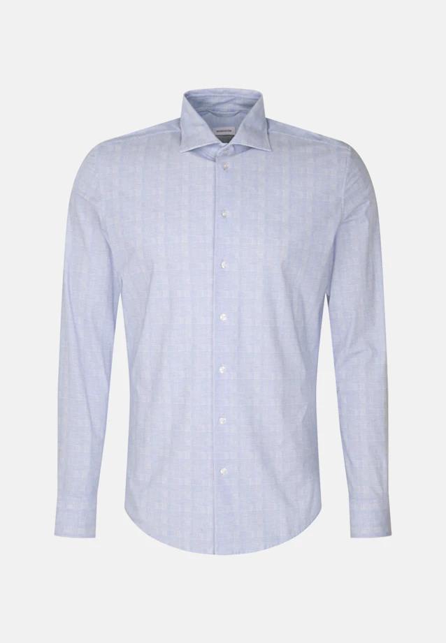 Slim Performance-Hemd Druck in Hellblau |  Seidensticker Onlineshop