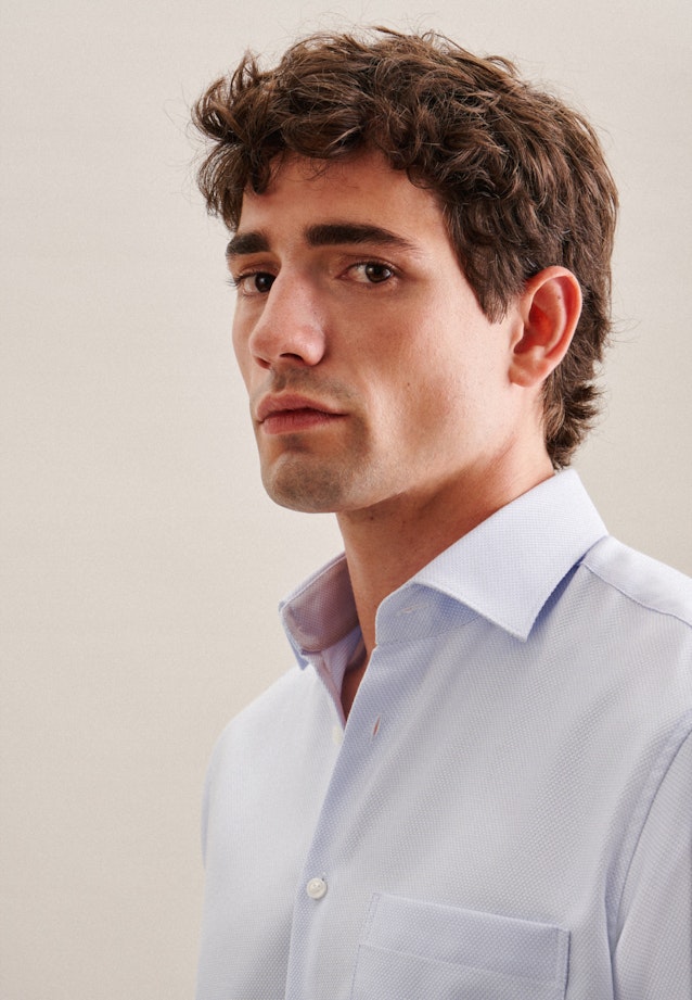 Regular Business Hemd Kleinmuster in Hellblau |  Seidensticker Onlineshop