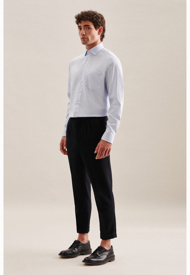 Regular Business Hemd Kleinmuster in Hellblau |  Seidensticker Onlineshop