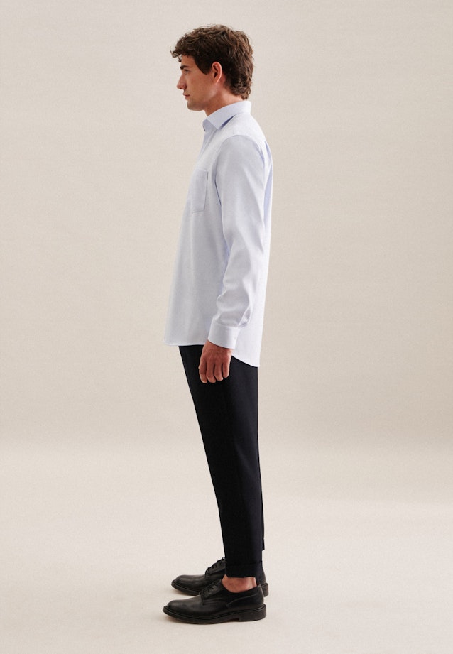 Regular Business Hemd Kleinmuster in Hellblau |  Seidensticker Onlineshop