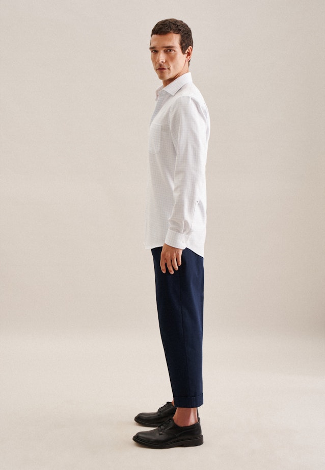 Regular Business Hemd Karo in Hellblau |  Seidensticker Onlineshop