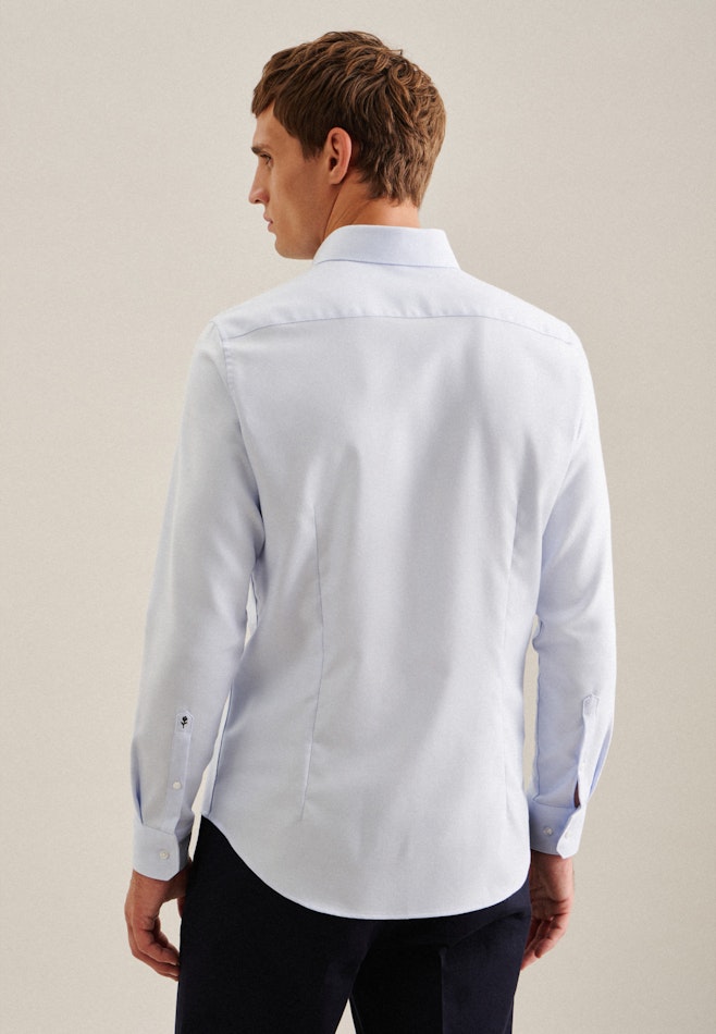 Shaped Business shirt Small pattern in Light Blue | Seidensticker online shop