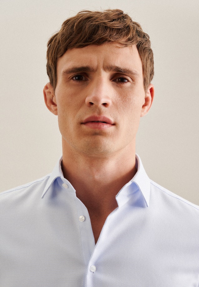 Shaped Business Hemd Kleinmuster in Hellblau |  Seidensticker Onlineshop