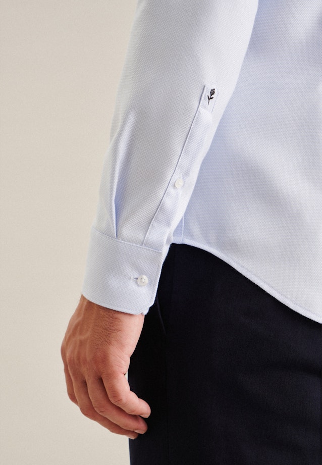 Shaped Business Hemd Kleinmuster in Hellblau |  Seidensticker Onlineshop