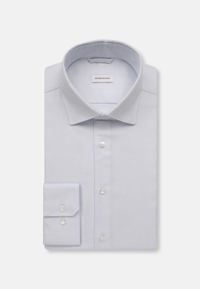 Shaped Business Hemd Kleinmuster in Hellblau | Seidensticker Onlineshop