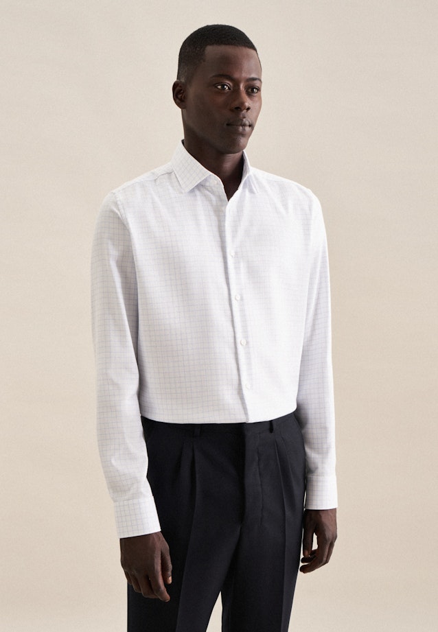 Shaped Chemise d'affaires carreaux in Bleu Clair |  Seidensticker Onlineshop