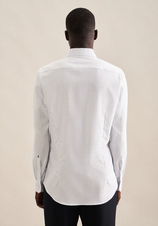 Shaped Chemise d'affaires carreaux dans Bleu Clair | Boutique en ligne Seidensticker