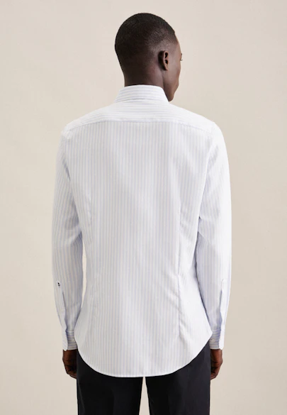Shaped Chemise d'affaires rayures in Bleu Clair |  Seidensticker Onlineshop