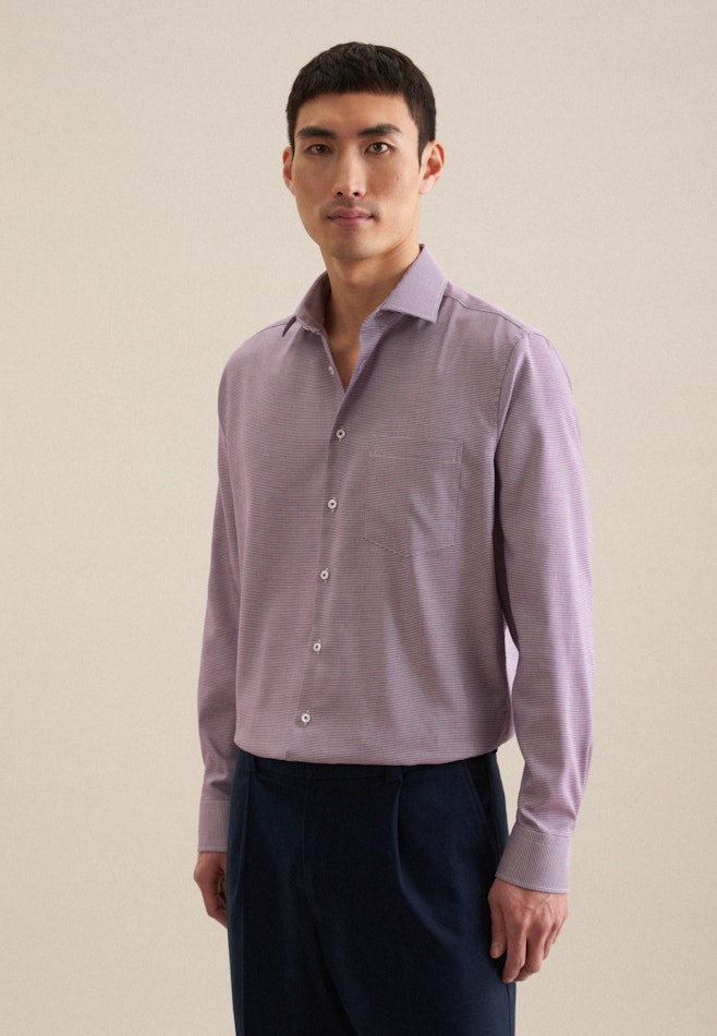 Regular Business Hemd Kleinmuster in Rosa/Pink | Seidensticker Onlineshop