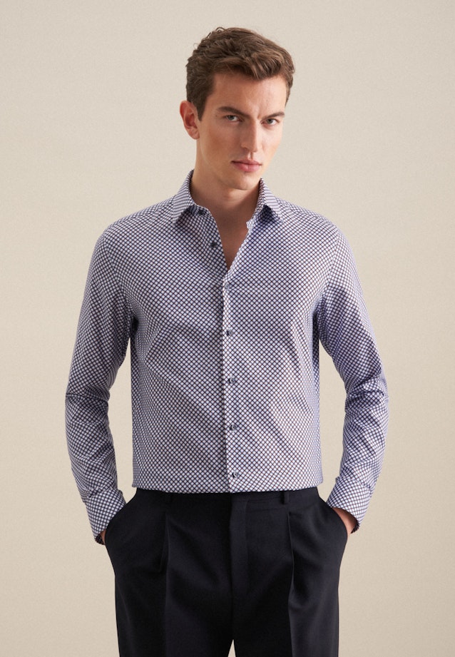 Slim Business Hemd Druck in Cappuccino |  Seidensticker Onlineshop