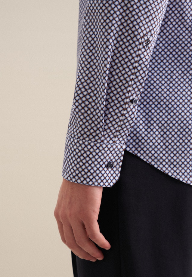 Slim Business Hemd Druck in Cappuccino |  Seidensticker Onlineshop