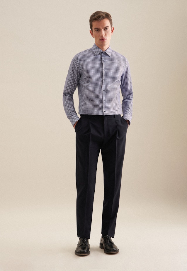 Slim Business Hemd Druck in Cappuccino |  Seidensticker Onlineshop