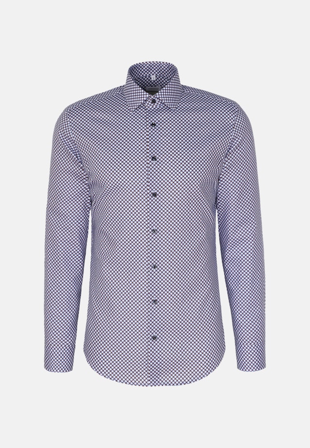 Slim Business Hemd Druck in Cappuccino |  Seidensticker Onlineshop