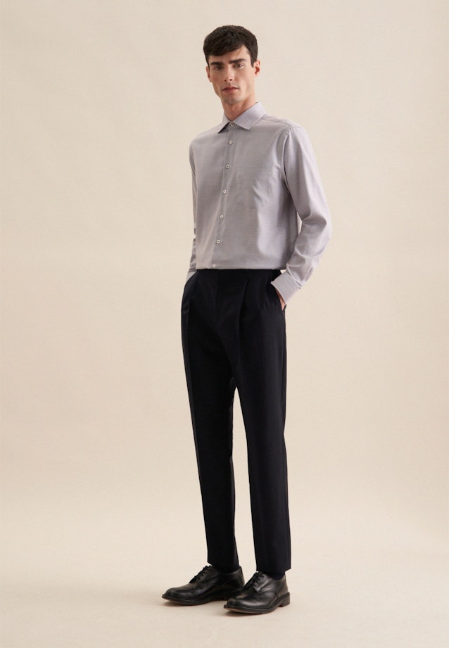 Regular Business Hemd Kleinmuster in Braun |  Seidensticker Onlineshop