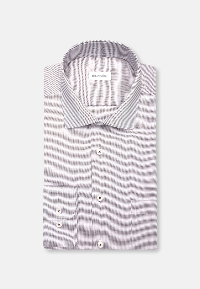 Regular Business Hemd Kleinmuster in Braun |  Seidensticker Onlineshop