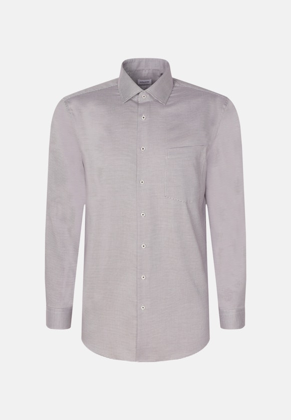 Regular Business Hemd Kleinmuster in Braun |  Seidensticker Onlineshop