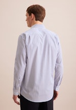 Regular Business Hemd Streifen in Mittelblau |  Seidensticker Onlineshop