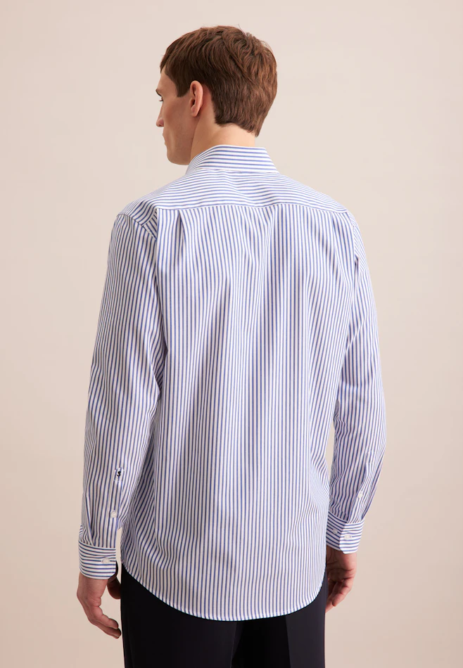 Regular Business shirt Stripe in Medium Blue | Seidensticker online shop