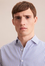 Regular Business Hemd Streifen in Mittelblau |  Seidensticker Onlineshop