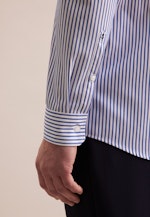 Regular Business Hemd Streifen in Mittelblau |  Seidensticker Onlineshop