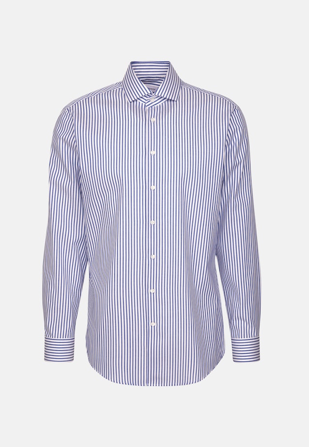 Regular Business Hemd Streifen in Mittelblau |  Seidensticker Onlineshop