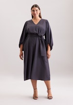 Blusenkleid mit V- Ausschnitt in Grau |  Seidensticker Onlineshop