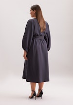 Blusenkleid mit V- Ausschnitt in Grau |  Seidensticker Onlineshop