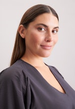 Blusenkleid mit V- Ausschnitt in Grau |  Seidensticker Onlineshop