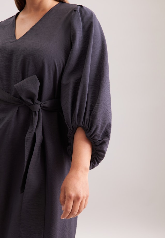 Blusenkleid mit V- Ausschnitt in Grau |  Seidensticker Onlineshop