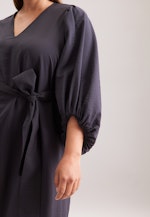 Blusenkleid mit V- Ausschnitt in Grau |  Seidensticker Onlineshop