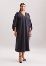 Blusenkleid mit V- Ausschnitt in Grau |  Seidensticker Onlineshop