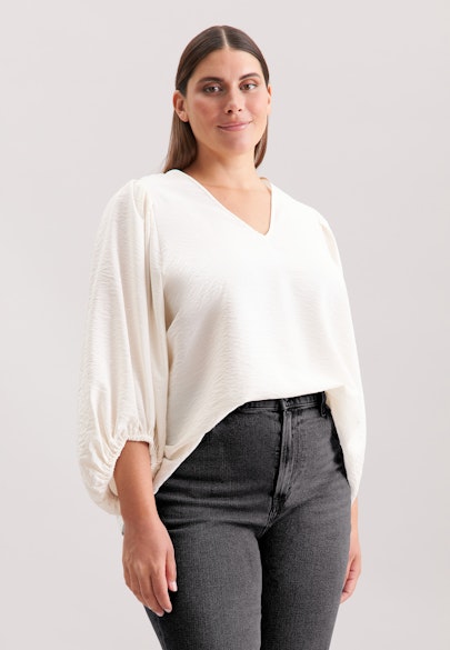 Blusenshirt mit V- Ausschnitt in Weiß |  Seidensticker Onlineshop