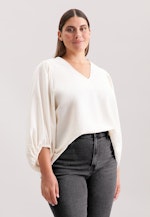 Blusenshirt mit V- Ausschnitt in Weiß |  Seidensticker Onlineshop