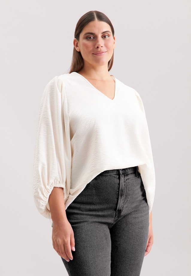 Blusenshirt mit V- Ausschnitt in Weiß |  Seidensticker Onlineshop