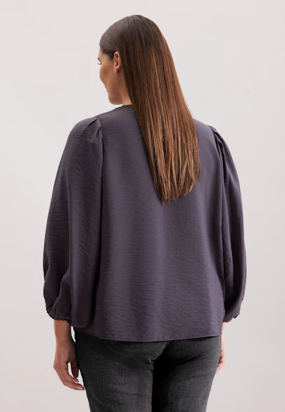 Blusenshirt mit V- Ausschnitt in Grau |  Seidensticker Onlineshop