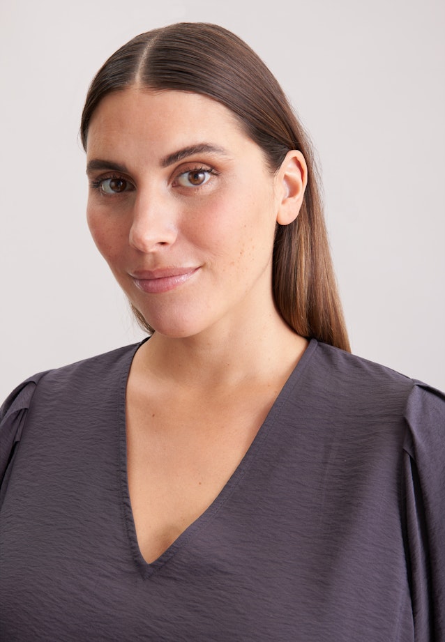 Blusenshirt mit V- Ausschnitt in Grau |  Seidensticker Onlineshop