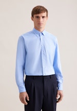 Comfort Chemise d'affaires Uni in Bleu Moyen |  Seidensticker Onlineshop