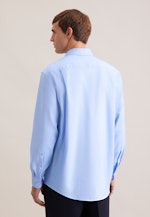 Comfort Business Hemd Uni in Mittelblau |  Seidensticker Onlineshop