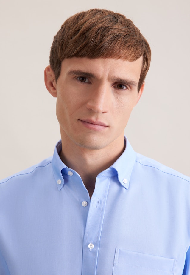Comfort Business Hemd Uni in Mittelblau |  Seidensticker Onlineshop