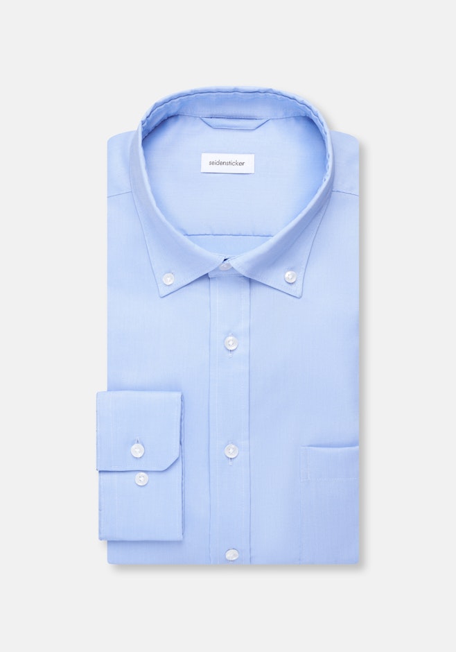 Comfort Chemise d'affaires Uni dans Bleu Moyen | Boutique en ligne Seidensticker