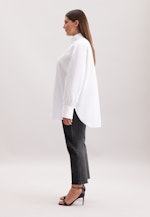 Oversized Hemdbluse mit tiefer Passe in Weiß |  Seidensticker Onlineshop