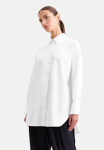 Oversized Hemdbluse aus Baumwollsatin in Weiß |  Seidensticker Onlineshop