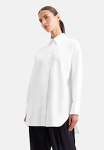 Oversized Hemdbluse aus Baumwollsatin in Weiß |  Seidensticker Onlineshop