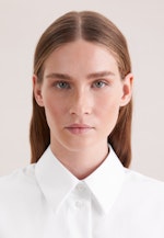 Oversized Hemdbluse aus Baumwollsatin in Weiß |  Seidensticker Onlineshop