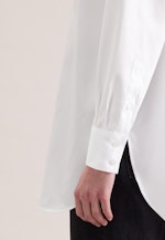 Oversized Hemdbluse aus Baumwollsatin in Weiß |  Seidensticker Onlineshop