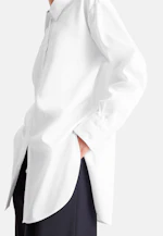 Oversized cotton satin shirt blouse in Weiß |  Seidensticker Onlineshop