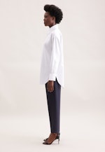 Oversized Hemdbluse aus Baumwollsatin in Weiß |  Seidensticker Onlineshop