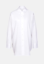 Oversized Hemdbluse aus Baumwollsatin in Weiß |  Seidensticker Onlineshop