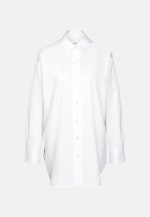 Oversized Hemdbluse aus Baumwollsatin in Weiß |  Seidensticker Onlineshop