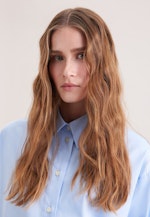 Oversized Hemdbluse aus Baumwollsatin in Hellblau |  Seidensticker Onlineshop